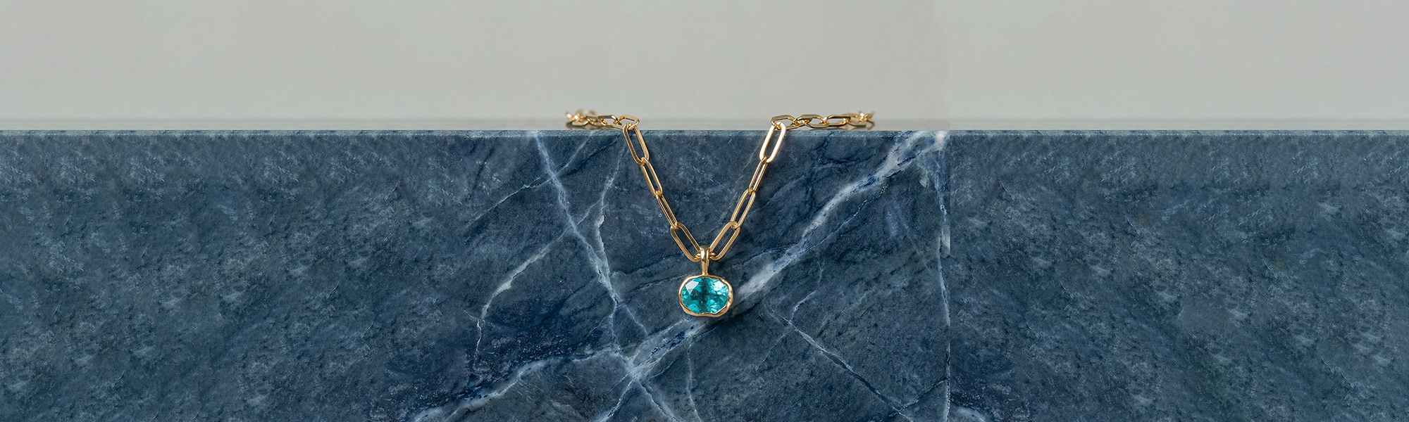 Paraiba Tourmaline Pendant on Chain
