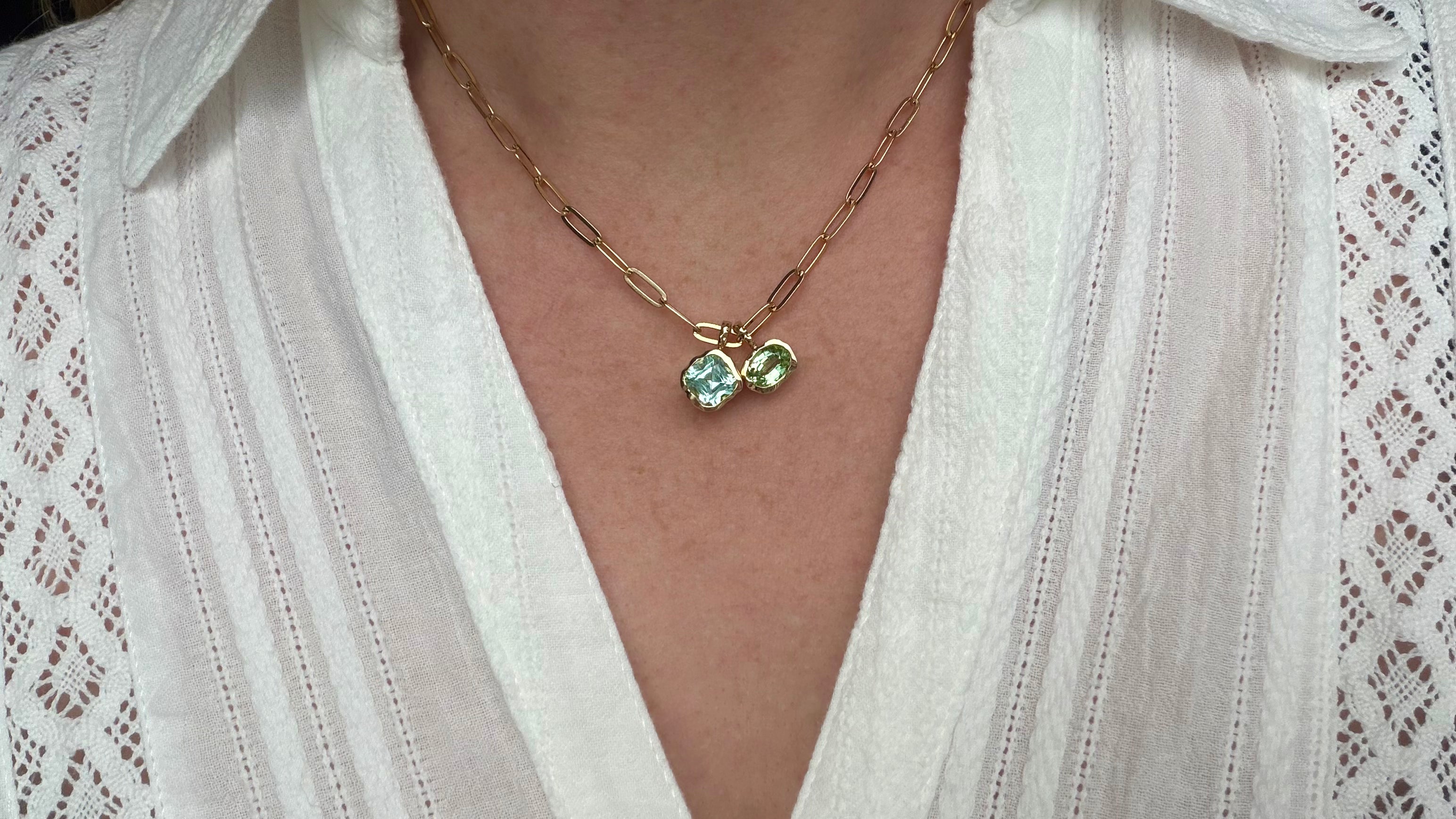 The Cove Pendant 10k - Garnet