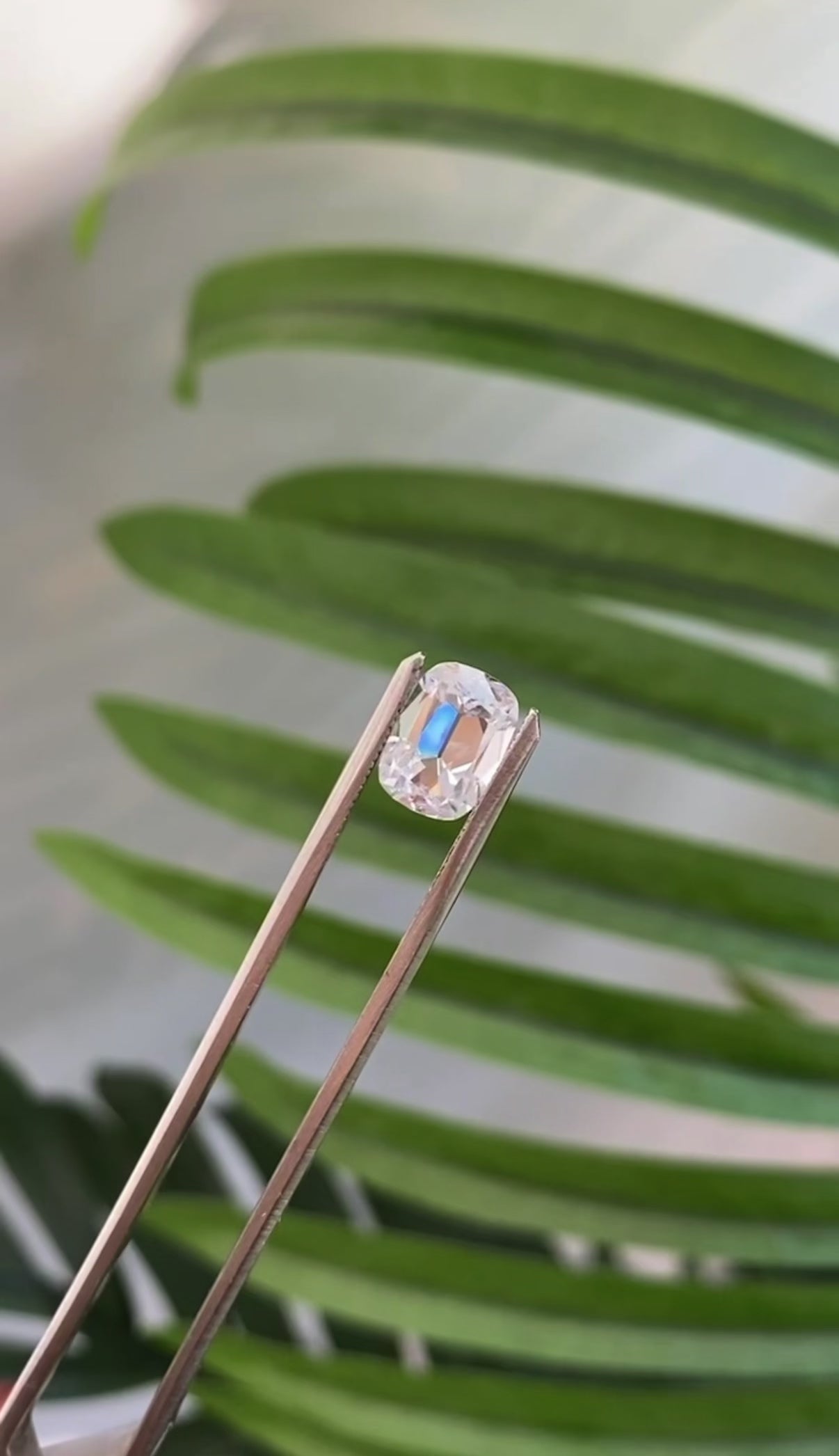 2.7ct Old Mine Cut Elongated Cushion Moissanite